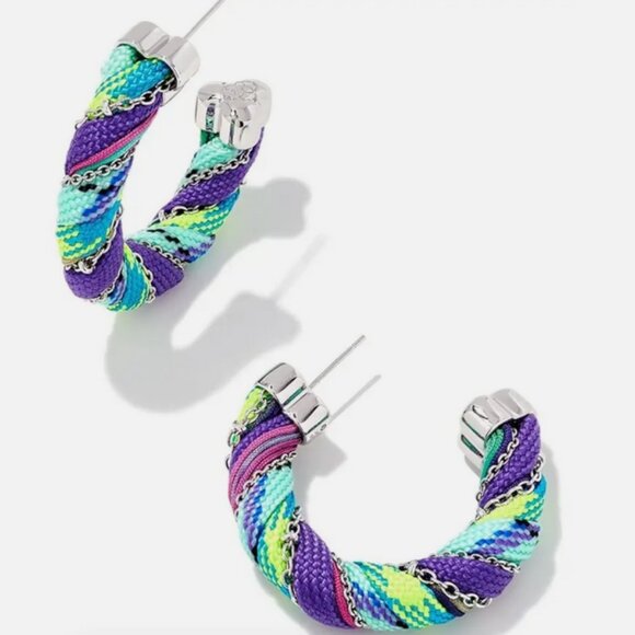 Kendra Scott Jewelry - Kendra Scott Masie Periwinkle Corded Hoop Earrings NWT